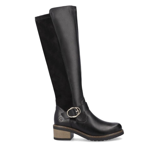 Black knee high waterproof boots hotsell