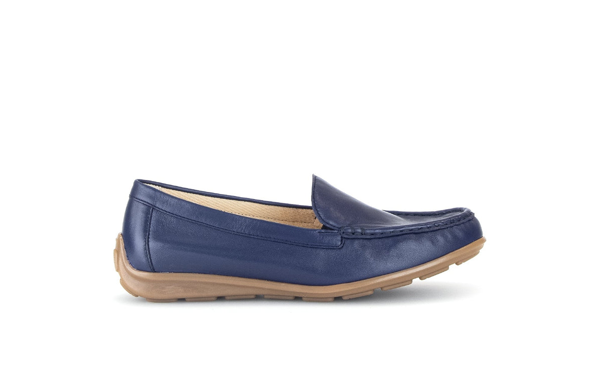 Eldon Blue Slip Nubuck Moccasins