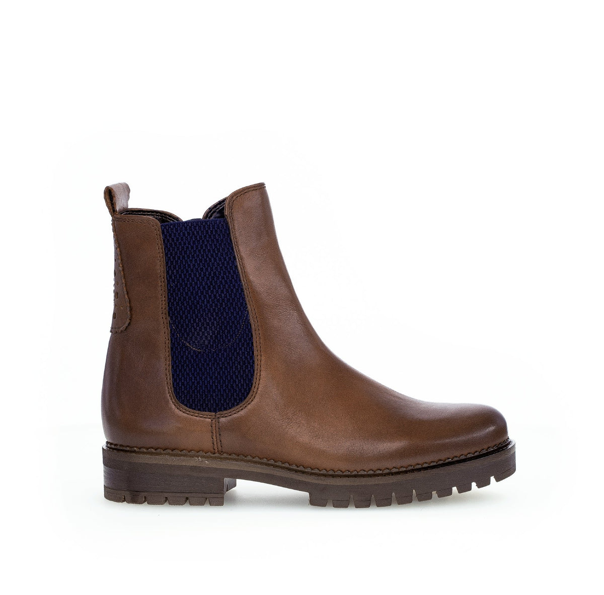 Leila Brown Calf Leather Chelsea Ankle Boots